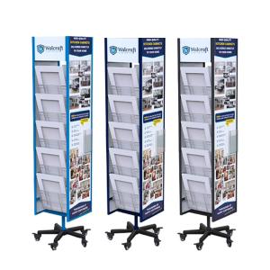 China Bevis Polish Customizable Floor Standing Metal Ceramic Tiles Display Racks For Supermarket Product wholesale