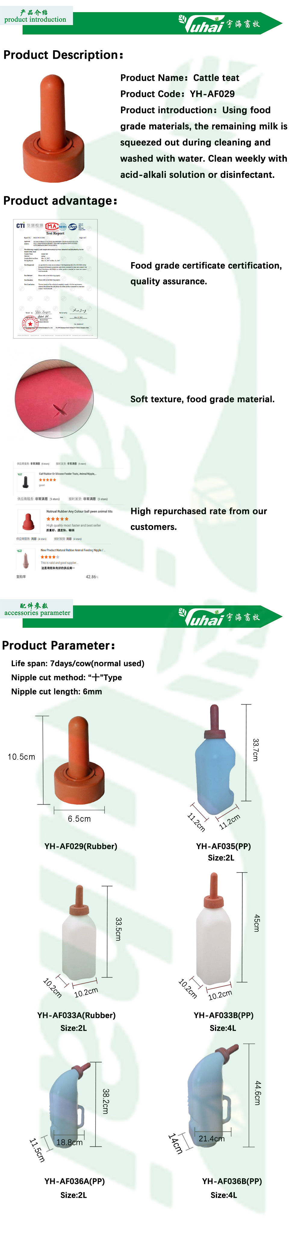 10.5x6.5cm Lamb Bottle Teats Cow Feeding Rubber Feeding Nipples For Feeder Bottle Calf