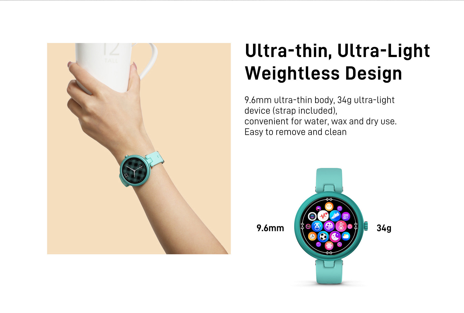1.09inch Heart Rate Smartwatches Sports Fitness Tracker IOS9.0