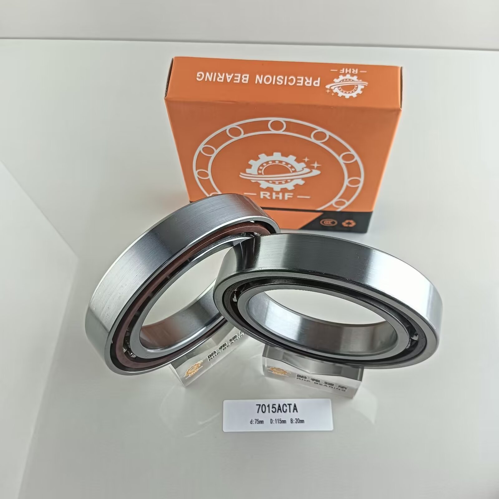 Copper Cage 75*115*20mm Angular Contact Ball Bearing 7015AC for Radial Load Direction