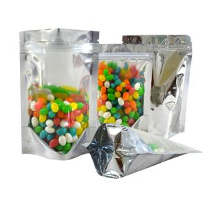 China Recyclable Sliver Clear Window Mylar Zipper Bags wholesale