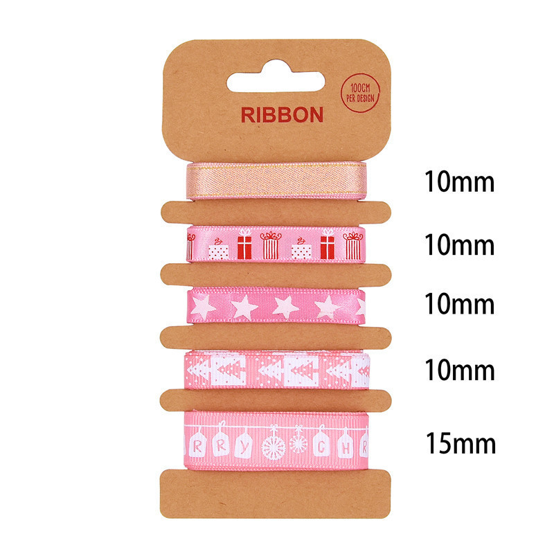ODM Polyester Ribbon 2mm 10mm 15mm Christmas Gift Wrap Ribbon