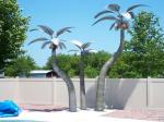 Stainless Steel Palm Tree Large Outdoor Sculpture Metal Garden Ornaments