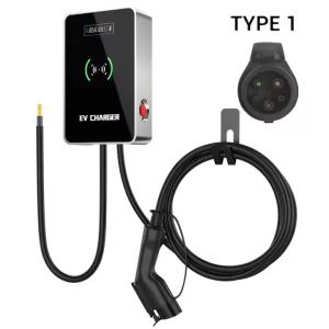 China Wall Mounted AC EV Charger Household Use 9/11/17.6KW Plug And Charge TYPE 1 wholesale