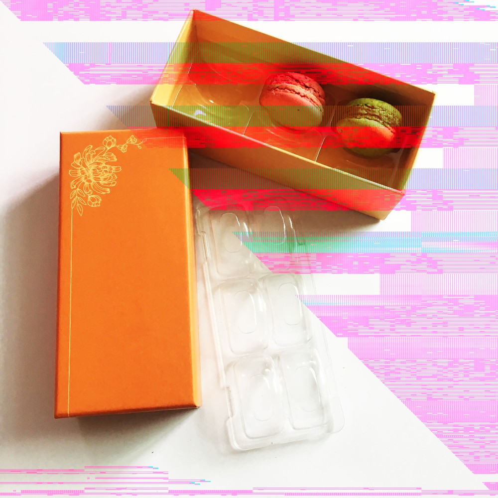 Hot selling long macaron holder custom printing cardboard box with high quality