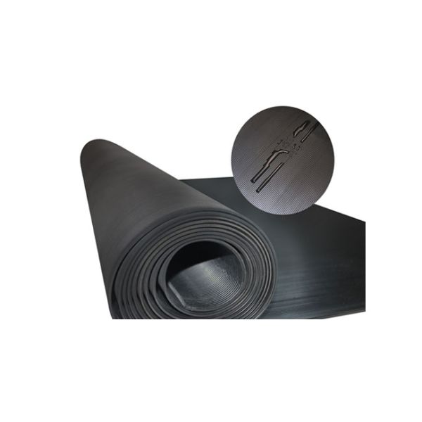 4mm Thick Corrugated Fine Rib Rubber Runner Mats Waterproof For Hallways