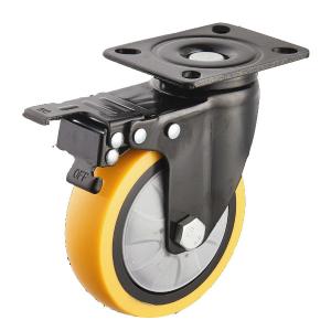 China 4&quot; 5&quot; Swivel Plate Industrial Casters with Brake wholesale