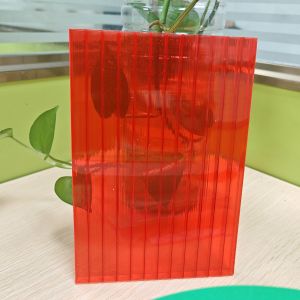 China 8mm Red Polycarbonate Hollow Sheet Lightweight Durable Versatile In Construction wholesale