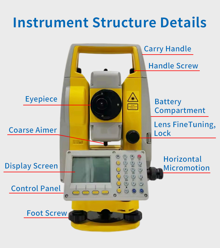 NTS-332R15B Robotic Total Station 1500m Reflectorless 3 Accuracy