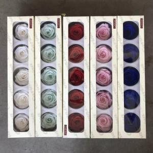 China Wholesale 6-7cm preserved flower dried roses natural stabilized rose wholesale