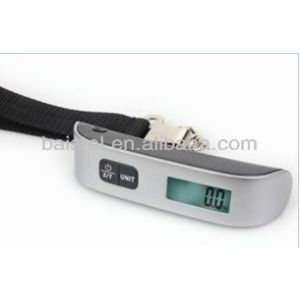 Green Backlight Battery-Powered Digital Luggage Scale with Temperature Function