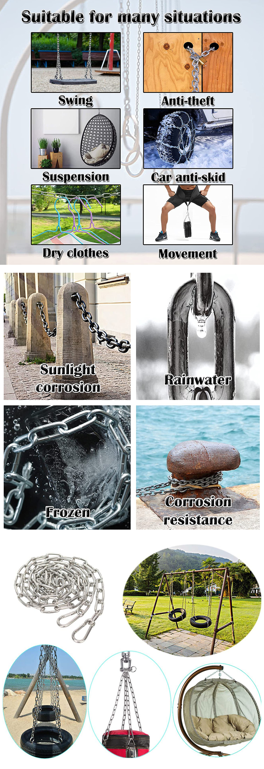 Galvanized Anchor Chain for Various Boat Anchors and Heavy Duty Welded Structure