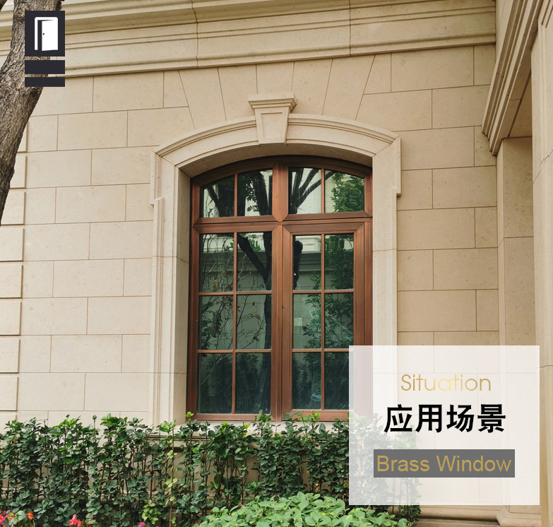 Fadeless Brass Door Frame , HPB58-3 Brass Casement Window Hardware