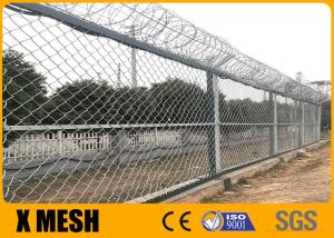 China Sports Fields Chain Link Mesh Fence 4mm Wire Diamond Mesh Fence wholesale