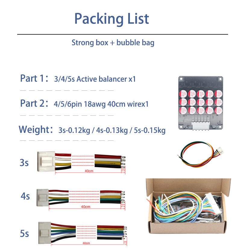 4S 5S Whole Group 5A Active Balancerr Lifepo4 Lithium Lipo Battery Energy Active Equalizer for Power tool