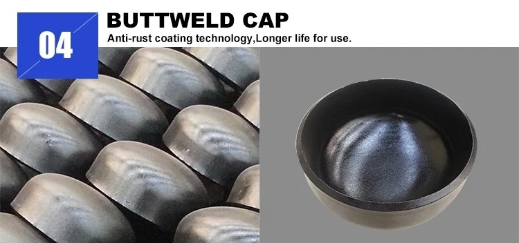 3- Butt Welded Sch80 Pipe Cap Galvanized Ss Pipe End Cap Smls End Cap Ansi B16.9