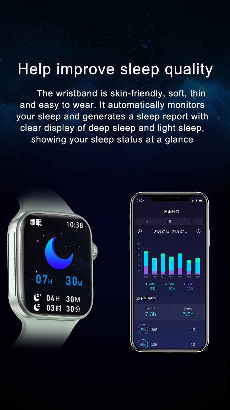 1.44inch TFT Screen Couples Bracelets Fitness Tracker Smartwatch With Bluetooth Calling