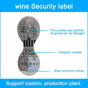 China Adhesive Waterproof Wine Label Stickers Anti Counterfeiting Glossy wholesale
