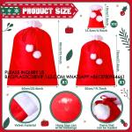 Santa Velvet Gift Bags Bulk Gift Bags Poms Christmas Gift Sack Xmas Velvet