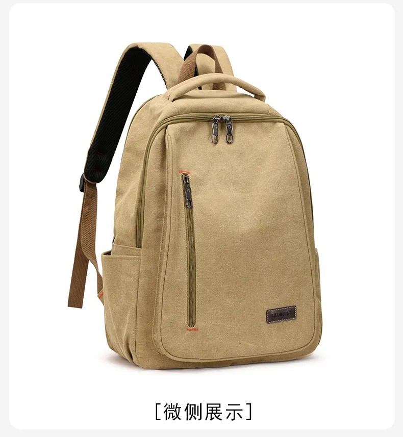 Customized Computer Washable Canvas Backpack Men Women's Travelling Backpack With USB Charging