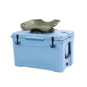 China Customized 50L Rotomolded Cooler Box , Fishing Plastic Insulated Ice Box wholesale