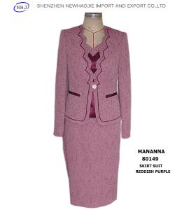 China New arrival wavy neck designs for ladies suit wholesale