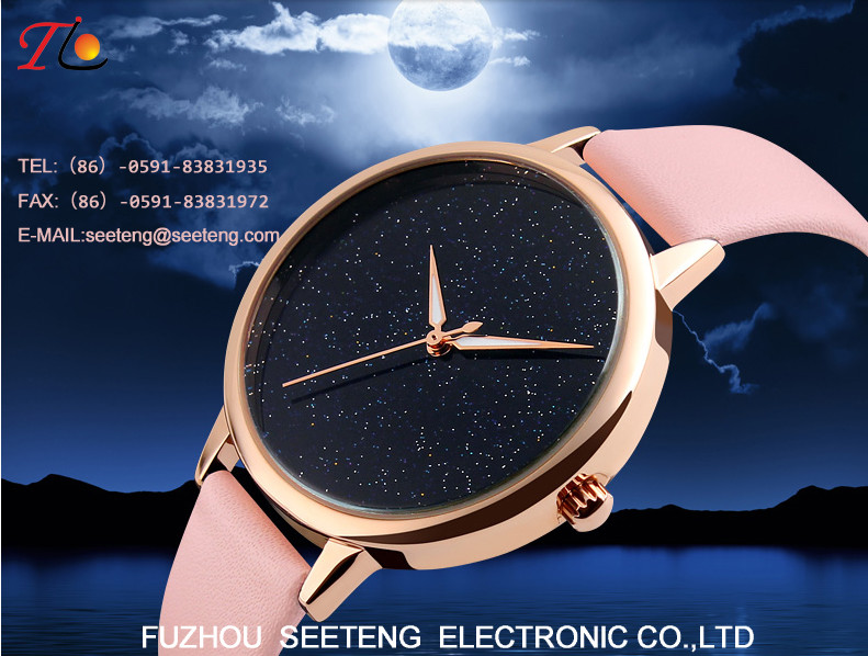 flower design dial and colorful band for ladies watch with alloy band