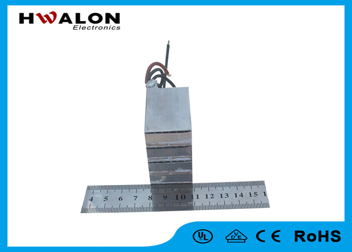 220V / 240V 400W PTC Air Heater , Electric Heating Element Square Size & Lead