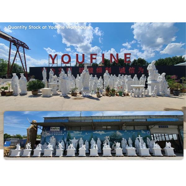 Western Marble Jesus and Mary Statue - Michelangelo's Pieta Reproduction