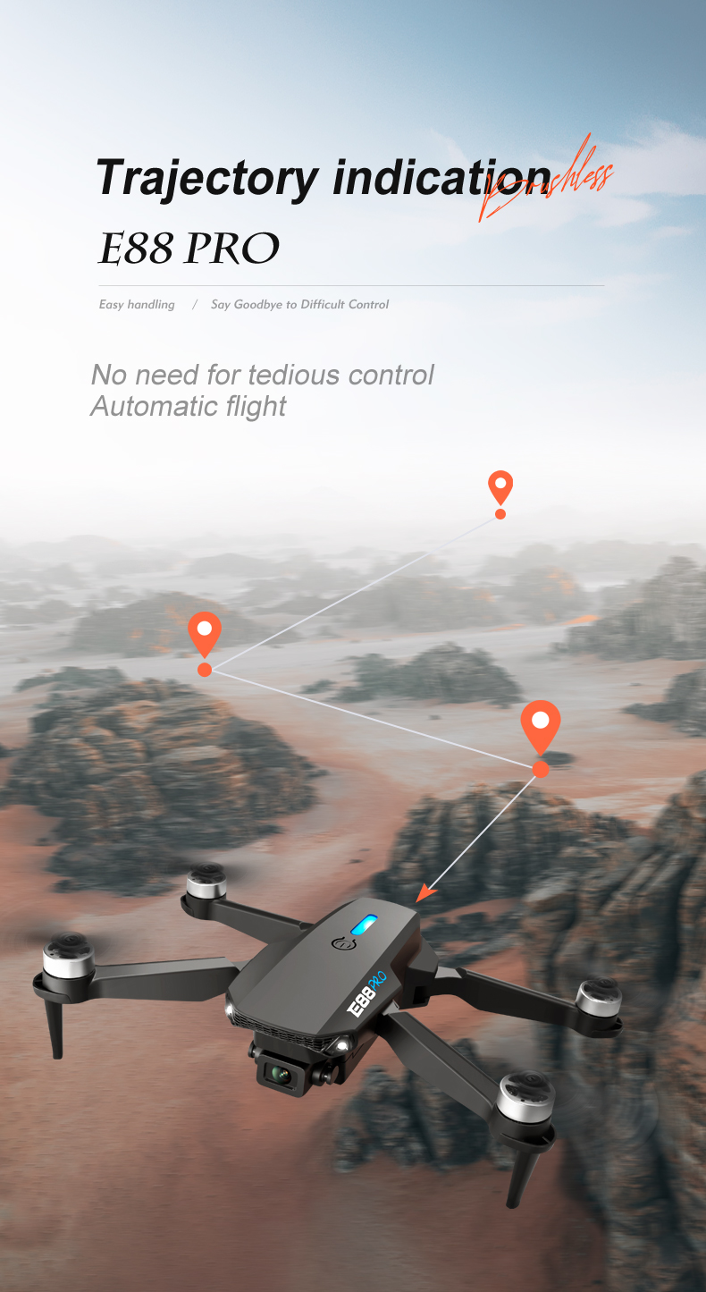 W18Hw Drone For Agriculture Inspection With Headless Mode And 360° Special Effects Rolling For Custom Flight Path Setting