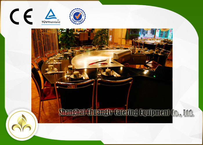 Induction / Electric Teppanyaki Table Hibachi Japanese Grill With Ventilation System