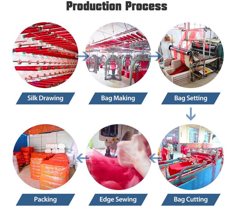 5kg 25kg 50kg Red Vegetable Packaging Bags PE Mono Mesh Bag for Onion Custom Order