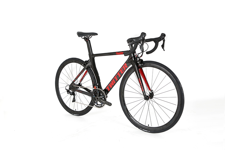 Men's V Brake Carbon Fiber Road Bike with Shimano 105/R7000-22S Derailleur Lever and 22 Speed on Carbon Frame 700c