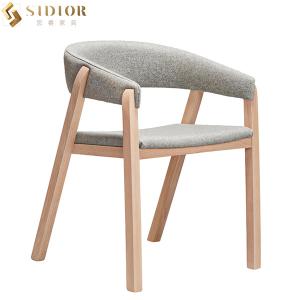 China Nordic Ultra Modern Dining Chairs Solid Wood Upholstered Chair 75cm Height wholesale