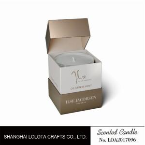 China Custom Size Natural Soy Wax Candles With Square Rigid Gift Box Packaging wholesale