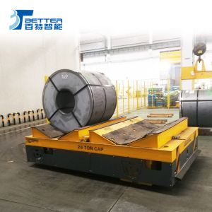 China 100 Ton Material Handling Equipment Steel Coil Rail Transfer Cart wholesale