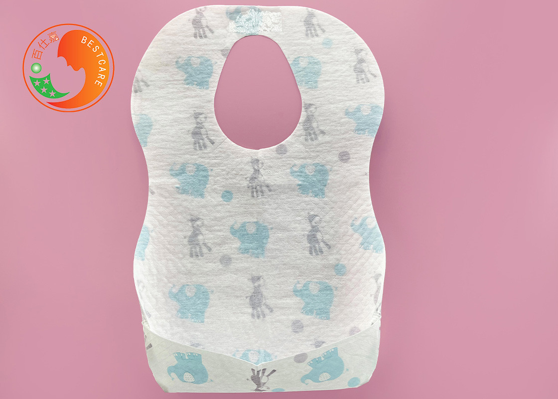 Eating Disposable Baby Bibs ECO Friendly Neck Adjustable Non Washable Bibs Disposable