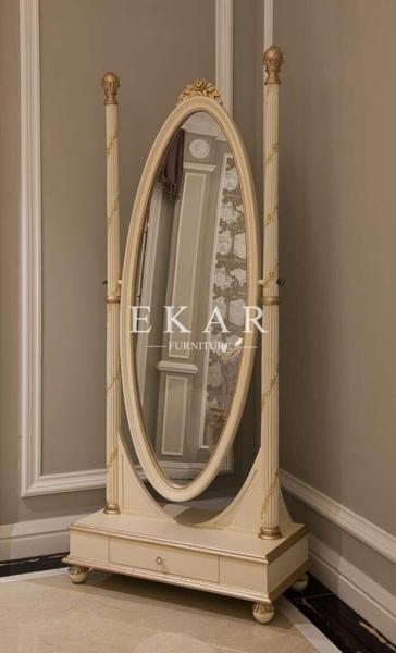 Home Mirrored Dresser Drawers Dressing Room Nostalgic Mirrors Wood Overlay