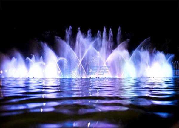 Outside Electric Digital Water Fountain , Light And Music Fountain Large Scale