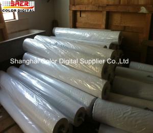 China Warp Knitted Digital Printing Fabric 50m Length 110GSM Weight For Indoor / Outdoor Advertisement wholesale