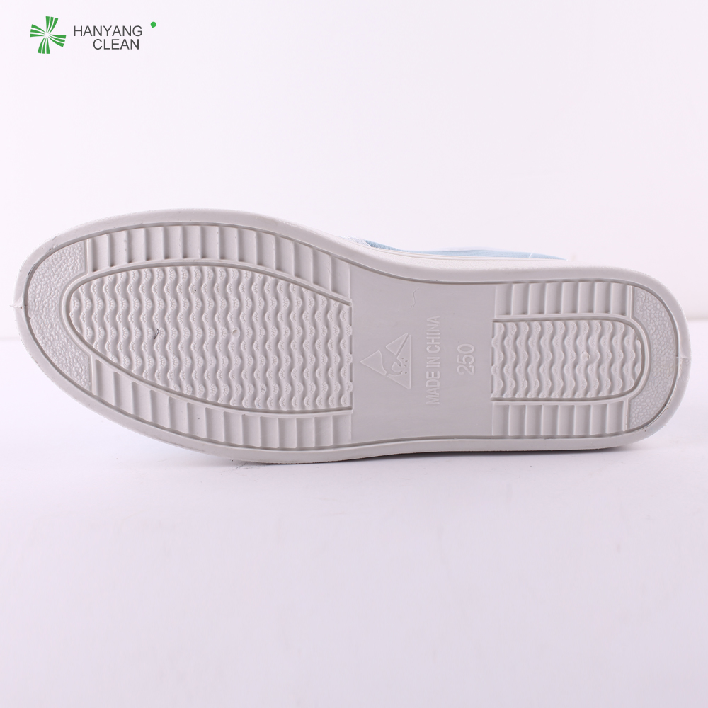 Pharmaceutical ESD Cleanroom Shoes Lint Free Easy Cleaning With Textile Lining