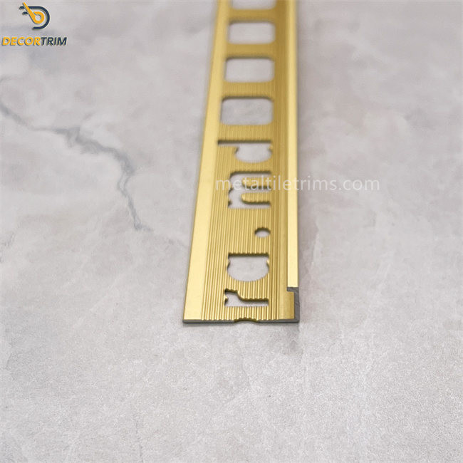 Brass L Shaped 2.5meters Aluminium Tile Trim Edging Corners