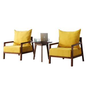 China Solid Wood Frame Wooden Fabric Leisure Chair wholesale