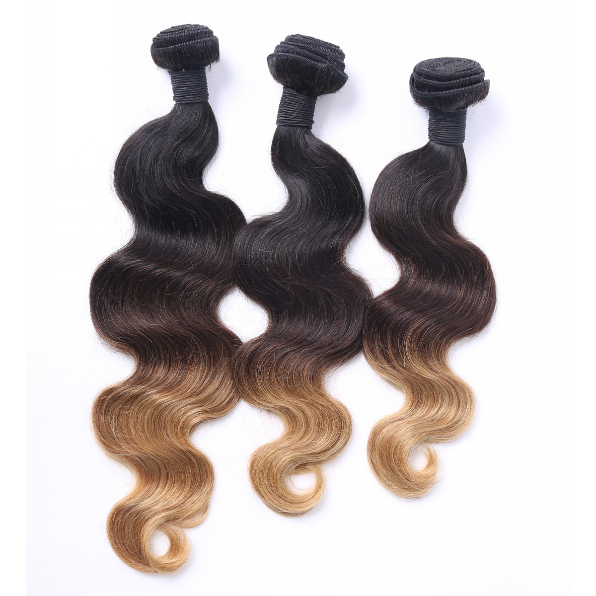 2017 Fashion 8A Grade Thick Hair Ombre 3 Color Body Wave Brazilian Remy Hair Bundles