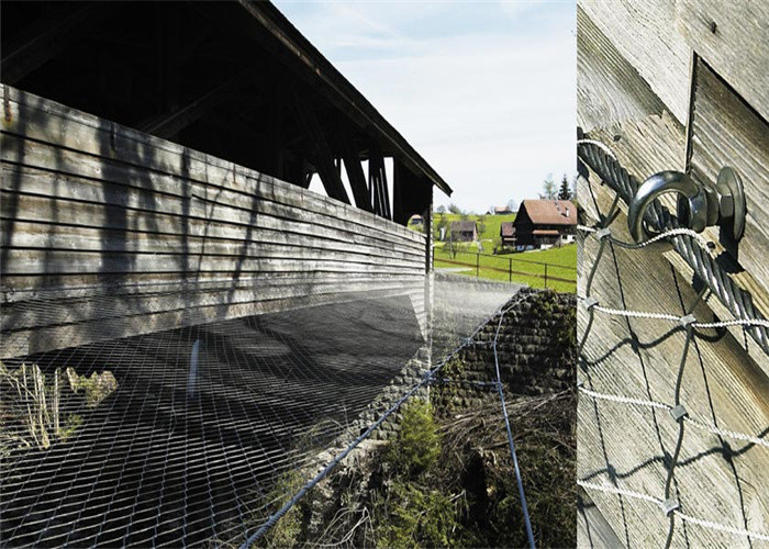 316 304 Stainless Steel Rope Mesh Architectural Stainless Steel Mesh Balustrade 60x60mm