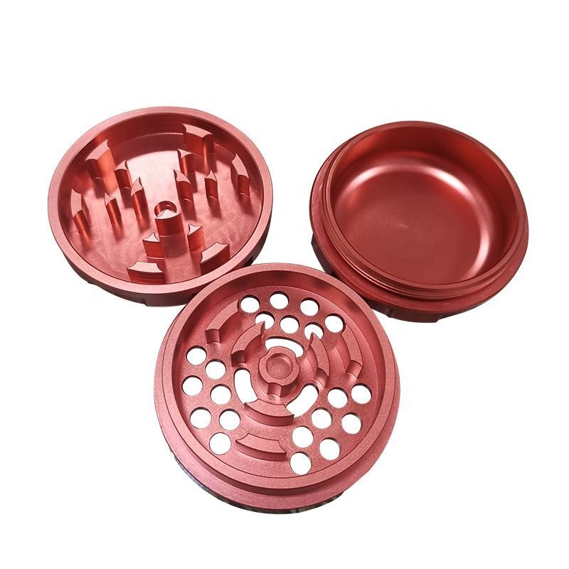 Red Oxidation Aluminum Precision Cnc Machined Parts Workshop Factory Supplying