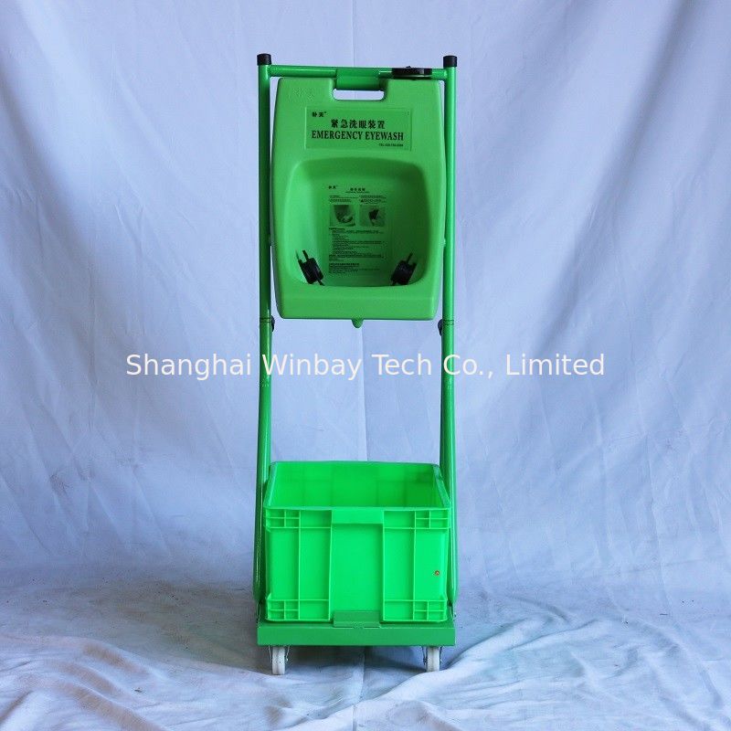 Trolley portable eyewash 30L(8gallon) emergency eyewash ABS portable eye wash station, plastic emergency eye wash