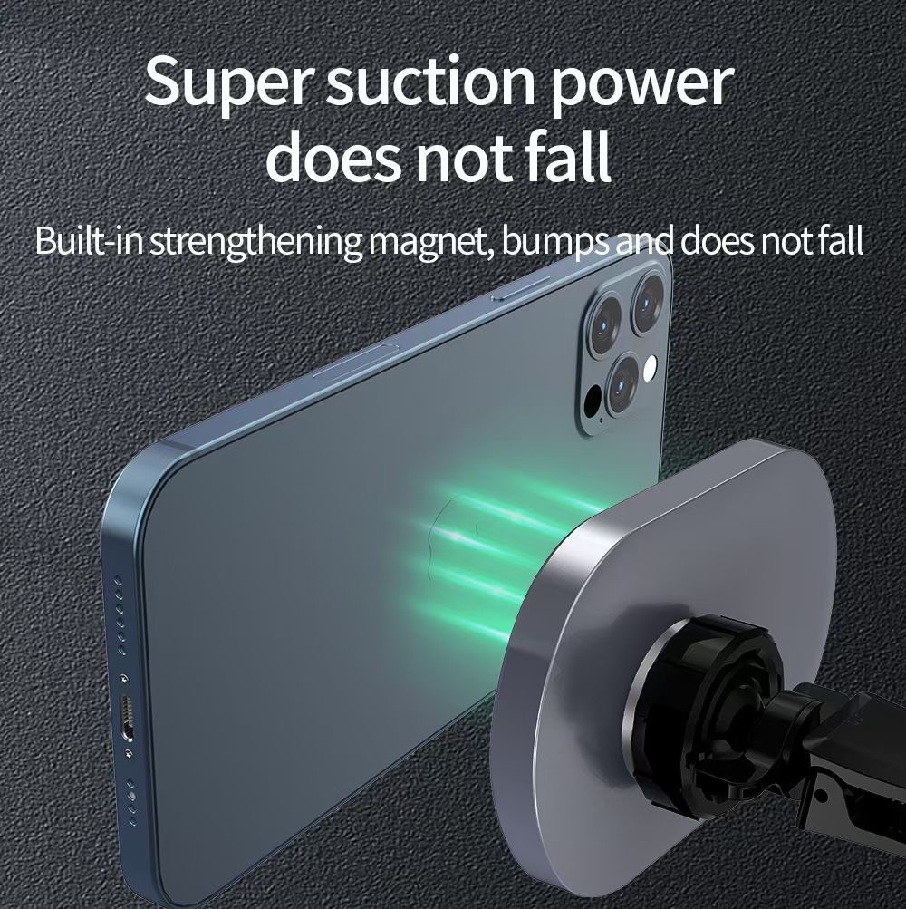 Iphone 3 In 1 Magnetic Wireless Charger ABS 5W 7.5W 10W 15W Air Vent Holder