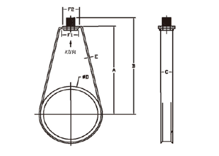Heavy Duty Hinged Pipe Clamps Loop Hanger