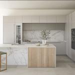 Modern White Modular MDF Kitchen Cabinet Lacquer Islands Design Stainless